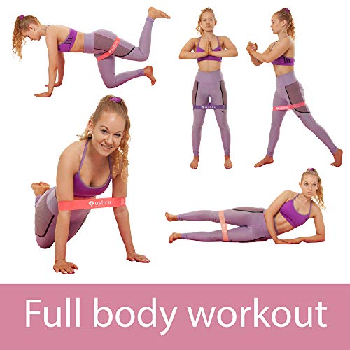Oshca UK Resistance Bands Set Women Pack of 5, Workout Bands, Fitness Stretch Loop Band 5 Resistance Level, Best For Gym, Yoga, Home Fitness Oshca UK Resistance Bands Set Women Pack of 5, Workout Bands, Fitness Stretch Loop Band 5 Resistance Level, Best For Gym, Yoga, Home Fitness