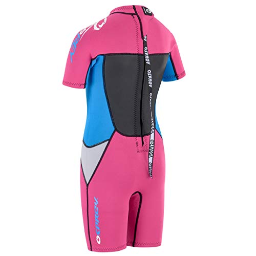 Osprey Girl 's Origin Corto 3/2 mm Verano Traje, niña, Origin Shorty 3/2 mm, Rosa Osprey Girl 's Origin Corto 3/2 mm Verano Traje, niña, Origin Shorty 3/2 mm, Rosa
