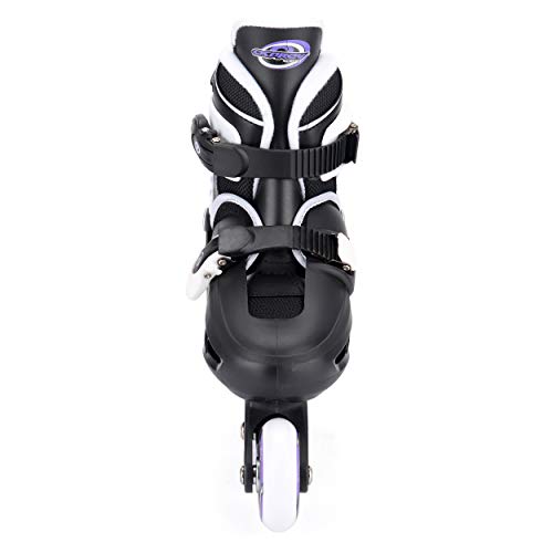 Osprey Patines en línea Infantiles. Rollerblades Ajustables, Resistentes, Alta protección niños, niñas y jóvenes, Principiantes o avanzados. Varias Tallas. Negro/Blanco/Lila Osprey Patines en línea Infantiles. Rollerblades Ajustables, Resistentes, Alta protección niños, niñas y jóvenes, Principiantes o avanzados. Varias Tallas. Negro/Blanco/Lila