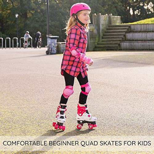 Osprey Patines infantiles de 4 ruedas en paralelo. Patines quad para niños y niñas principiantes. Ajustables, estables, cómodos y fáciles de poner. Quatro colores. Varias tallas. Osprey Patines infantiles de 4 ruedas en paralelo. Patines quad para niños y niñas principiantes. Ajustables, estables, cómodos y fáciles de poner. Quatro colores. Varias tallas.