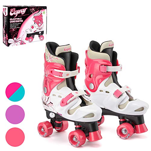Osprey Patines infantiles de 4 ruedas en paralelo. Patines quad para niños y niñas principiantes. Ajustables, estables, cómodos y fáciles de poner. Quatro colores. Varias tallas. Osprey Patines infantiles de 4 ruedas en paralelo. Patines quad para niños y niñas principiantes. Ajustables, estables, cómodos y fáciles de poner. Quatro colores. Varias tallas.