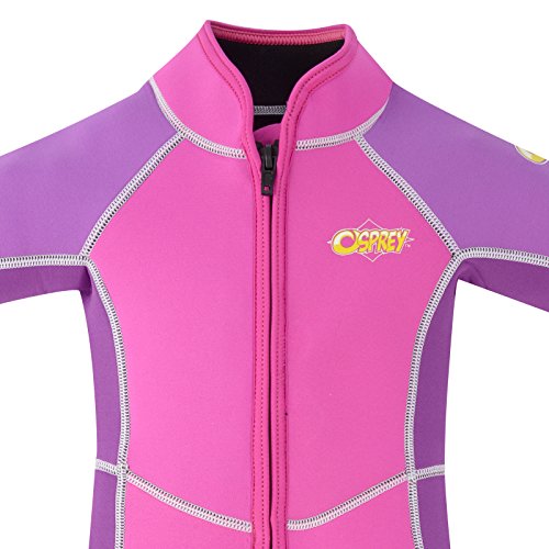 Osprey Toddlers 3 mm Shorty Summer Traje de Neopreno con SPF 50 niñas, Infantil, Ostra-Rosa, Edad 1 Osprey Toddlers 3 mm Shorty Summer Traje de Neopreno con SPF 50 niñas, Infantil, Ostra-Rosa, Edad 1