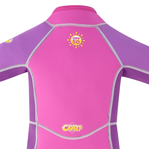 Osprey Toddlers 3 mm Shorty Summer Traje de Neopreno con SPF 50 niñas, Infantil, Ostra-Rosa, Edad 1 Osprey Toddlers 3 mm Shorty Summer Traje de Neopreno con SPF 50 niñas, Infantil, Ostra-Rosa, Edad 1