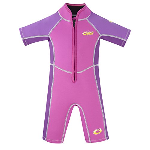 Osprey Toddlers 3 mm Shorty Summer Traje de Neopreno con SPF 50 niñas, Infantil, Ostra-Rosa, Edad 1