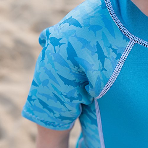 Osprey Toddlers 3 mm Shorty Summer Traje de Neopreno con SPF 50 niñas, Infantil, Tiburones-Azul, Edad 1 Osprey Toddlers 3 mm Shorty Summer Traje de Neopreno con SPF 50 niñas, Infantil, Tiburones-Azul, Edad 1