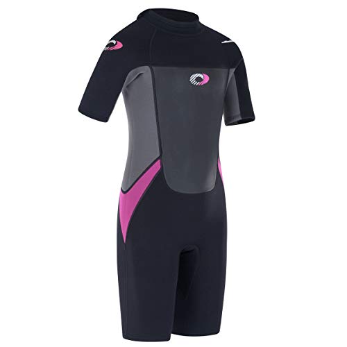 Osprey Traje de baño de Neopreno para Mujer, Corto, 3/2 mm, niña, Shorty Origin, Negro/Rosa Osprey Traje de baño de Neopreno para Mujer, Corto, 3/2 mm, niña, Shorty Origin, Negro/Rosa