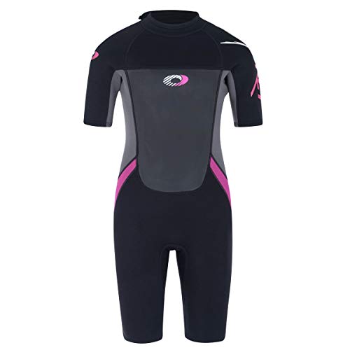 Osprey Traje de baño de Neopreno para Mujer, Corto, 3/2 mm, niña, Shorty Origin, Negro/Rosa Osprey Traje de baño de Neopreno para Mujer, Corto, 3/2 mm, niña, Shorty Origin, Negro/Rosa