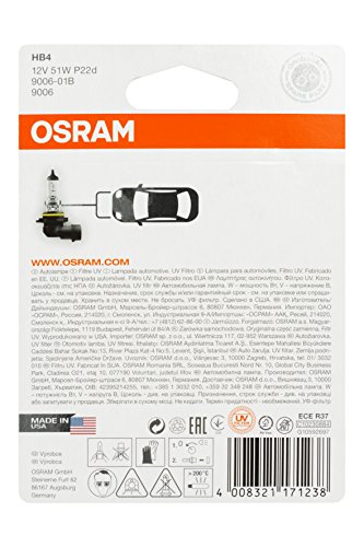 Osram OHB4-01B Lámpara Halogen P20D 9006 12V 51W Hb4-01B, Multicolor
