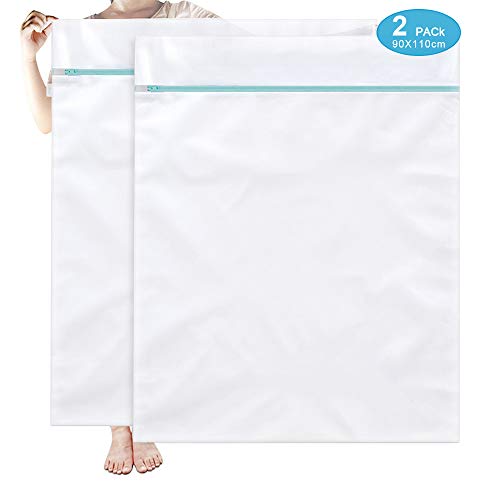 OTraki Malla Bolsa para Lavadora 2 PCS 90 x 110 Bolsa Lavandería con Cremallera Saco para Colada y Organizador de Ropa para Suéter, Abrigo, Ropa de Cama, Cortinas y Colchas Delicadas OTraki Malla Bolsa para Lavadora 2 PCS 90 x 110 Bolsa Lavandería con Cremallera Saco para Colada y Organizador de Ropa para Suéter, Abrigo, Ropa de Cama, Cortinas y Colchas Delicadas