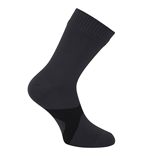 OTTER Calcetines Transpirables e Impermeables Hombre y Mujer. Ideales para Actividades al Aire Libre como Golf, Ciclismo, Senderismo o Excursionismo. (Gris & Negro, Mediana (40-43))