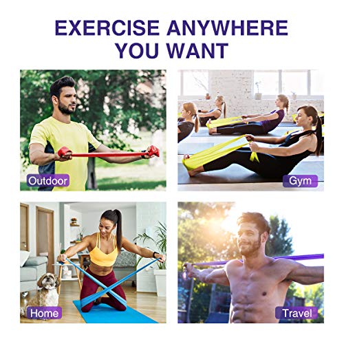 Oudort Bandas Elásticas Musculacion, Set de 4 1.8M Bandas de Resistencia Fitness sin Látex con Anclaje Puerta para Hombre, Mujer, Ejercicios de Musculares, Glúteos, Piernas, Fémur y Yoga en Casa y Gym Oudort Bandas Elásticas Musculacion, Set de 4 1.8M Bandas de Resistencia Fitness sin Látex con Anclaje Puerta para Hombre, Mujer, Ejercicios de Musculares, Glúteos, Piernas, Fémur y Yoga en Casa y Gym
