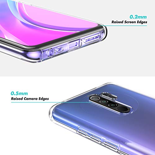 Oududianzi Funda para Xiaomi Redmi 9, 360 Grados Protección Diseñada, Transparente Ultrafino Silicona TPU Frente y PC Back Carcasa Belleza Original Funda de Doble Protección - Transparente