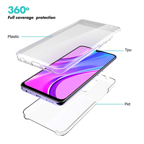 Oududianzi Funda para Xiaomi Redmi 9, 360 Grados Protección Diseñada, Transparente Ultrafino Silicona TPU Frente y PC Back Carcasa Belleza Original Funda de Doble Protección - Transparente Oududianzi Funda para Xiaomi Redmi 9, 360 Grados Protección Diseñada, Transparente Ultrafino Silicona TPU Frente y PC Back Carcasa Belleza Original Funda de Doble Protección - Transparente