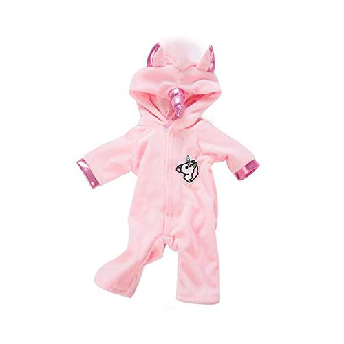 Ouinne Uinicornio Ropa Trajes Vestidos para Muñecas de Bebé en Tamaño 17-18" (Rosado) Ouinne Uinicornio Ropa Trajes Vestidos para Muñecas de Bebé en Tamaño 17-18" (Rosado)