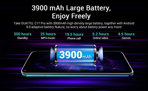 OUKITEL C17 Pro 4G Móviles(2019) Android 9.0 - Pantalla Completa de 6.35 Pulgadas de Agujero Ciego,4GB+64GB,Helio P23 Octa Core Dual SIM Teléfono, 13MP Cámara de Gran Ángular,3900mAh Batería,Rojo OUKITEL C17 Pro 4G Móviles(2019) Android 9.0 - Pantalla Completa de 6.35 Pulgadas de Agujero Ciego,4GB+64GB,Helio P23 Octa Core Dual SIM Teléfono, 13MP Cámara de Gran Ángular,3900mAh Batería,Rojo