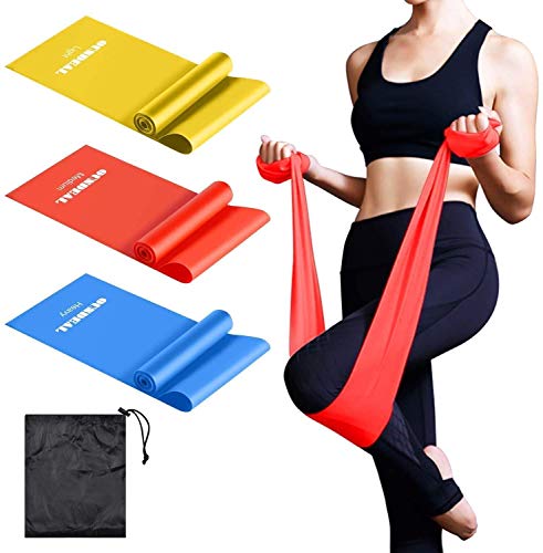 OUNDEAL Bandas Elasticas Musculacion, Bandas Elasticas Fitness, Cintas Elasticas Musculacion de Tela 3 Niveles, Gomas Elasticas Fitness