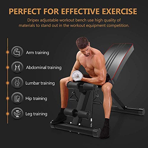 OUNUO Banco de Pesas Ajustable Banco de Entrenamiento Plegable para Ejercicios de Gimnasio en casa, Banco de Ejercicios de inclinación/declive Multiusos OUNUO Banco de Pesas Ajustable Banco de Entrenamiento Plegable para Ejercicios de Gimnasio en casa, Banco de Ejercicios de inclinación/declive Multiusos