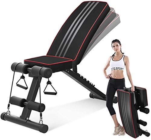 OUNUO Banco de Pesas Ajustable Banco de Entrenamiento Plegable para Ejercicios de Gimnasio en casa, Banco de Ejercicios de inclinación/declive Multiusos OUNUO Banco de Pesas Ajustable Banco de Entrenamiento Plegable para Ejercicios de Gimnasio en casa, Banco de Ejercicios de inclinación/declive Multiusos