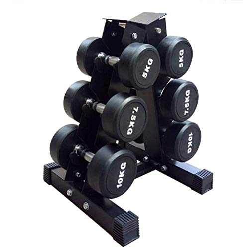 Ourine - Estante de Almacenamiento con Mancuernas de 3 Niveles Soporte de Torre de Pesas portátil Soporte de Almacenamiento Dumbell Soporte de árbol Dumbell para Gimnasio en casa 41 * 36.5 * 55 cm