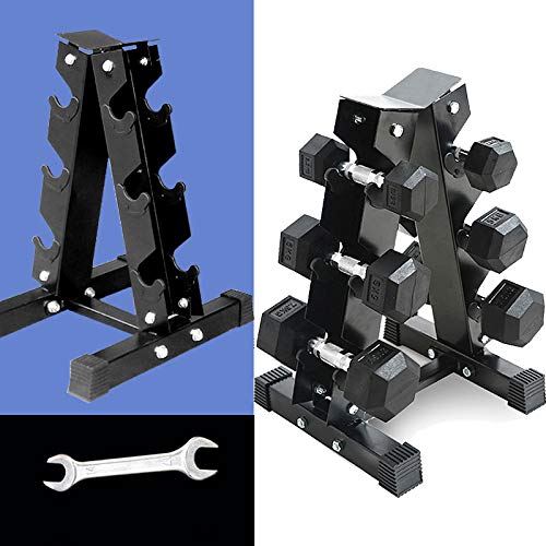 Ourine - Estante de Almacenamiento con Mancuernas de 3 Niveles Soporte de Torre de Pesas portátil Soporte de Almacenamiento Dumbell Soporte de árbol Dumbell para Gimnasio en casa 41 * 36.5 * 55 cm