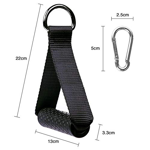 OurTop Mango de Resistencia para Ejercicios, 2 Piezas Asas de Resistencia Espuma Asas de Repuesto para Correa de Ejercicios Nylon Cuerda Tríceps Manija, 2 Piezas Mosquetón OurTop Mango de Resistencia para Ejercicios, 2 Piezas Asas de Resistencia Espuma Asas de Repuesto para Correa de Ejercicios Nylon Cuerda Tríceps Manija, 2 Piezas Mosquetón