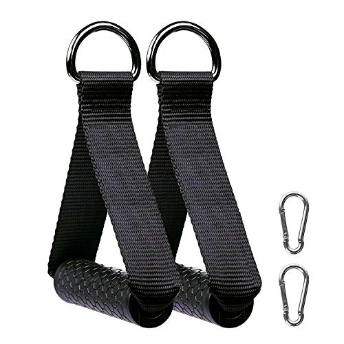 OurTop Mango de Resistencia para Ejercicios, 2 Piezas Asas de Resistencia Espuma Asas de Repuesto para Correa de Ejercicios Nylon Cuerda Tríceps Manija, 2 Piezas Mosquetón OurTop Mango de Resistencia para Ejercicios, 2 Piezas Asas de Resistencia Espuma Asas de Repuesto para Correa de Ejercicios Nylon Cuerda Tríceps Manija, 2 Piezas Mosquetón