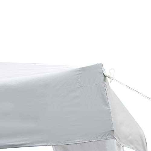 Outsunny Carpa Plegable 3x3m Cenador de Jardín Diseño Pop Up de Acero y Cubierta de Tela Oxford Blanco