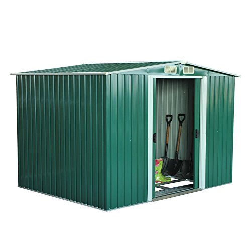 Outsunny Cobertizo Metálica Tipo Caseta de Jardín Terrazas Galvanizado Almacén para Herramientas Jardinería 258x206x178 cm Outsunny Cobertizo Metálica Tipo Caseta de Jardín Terrazas Galvanizado Almacén para Herramientas Jardinería 258x206x178 cm