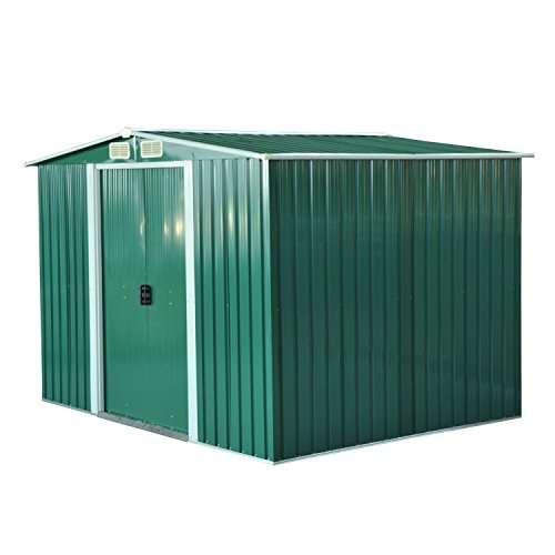 Outsunny Cobertizo Metálica Tipo Caseta de Jardín Terrazas Galvanizado Almacén para Herramientas Jardinería 258x206x178 cm Outsunny Cobertizo Metálica Tipo Caseta de Jardín Terrazas Galvanizado Almacén para Herramientas Jardinería 258x206x178 cm