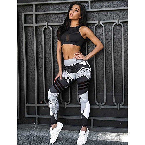 Overdose Leggings Mujeres Deportes Gimnasio Pantalones De Yoga Entrenamiento Cintura Media Correr Impresa EláStica Ropa Deportiva Ropa Deportiva Casual