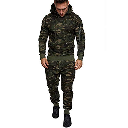 Overdose OtoñO Invierno De Manga Larga Camuflaje Gris Sudadera De Los Hombres Mejor Venta Pantalones Conjuntos De Deportes Traje Fresco CháNdal