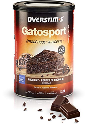 OVERSTIM.s - Gatosport (400 G) - Chocolate - Desayuno Energético Antes Del Esfuerzo - Muy Fácil De Digerir - Fácil Y Rápido De Preparar 400 g