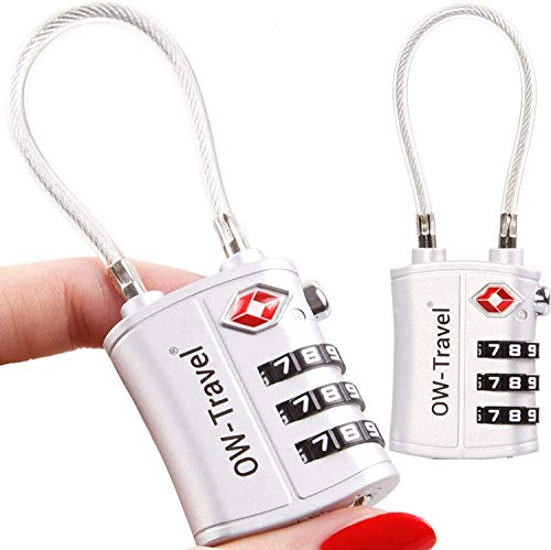 OW-Travel Candado Combinacion Cable Acero Flexible Anti robo. Candado maleta TSA numerico 3 Digitos. Candados mochila y maletas. Candado Taquilla Gimnasio. TSA candado seguridad equipaje Plata 2 OW-Travel Candado Combinacion Cable Acero Flexible Anti robo. Candado maleta TSA numerico 3 Digitos. Candados mochila y maletas. Candado Taquilla Gimnasio. TSA candado seguridad equipaje Plata 2