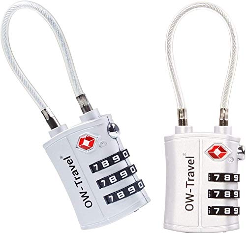 OW-Travel Candado Combinacion Cable Acero Flexible Anti robo. Candado maleta TSA numerico 3 Digitos. Candados mochila y maletas. Candado Taquilla Gimnasio. TSA candado seguridad equipaje Plata 2 OW-Travel Candado Combinacion Cable Acero Flexible Anti robo. Candado maleta TSA numerico 3 Digitos. Candados mochila y maletas. Candado Taquilla Gimnasio. TSA candado seguridad equipaje Plata 2