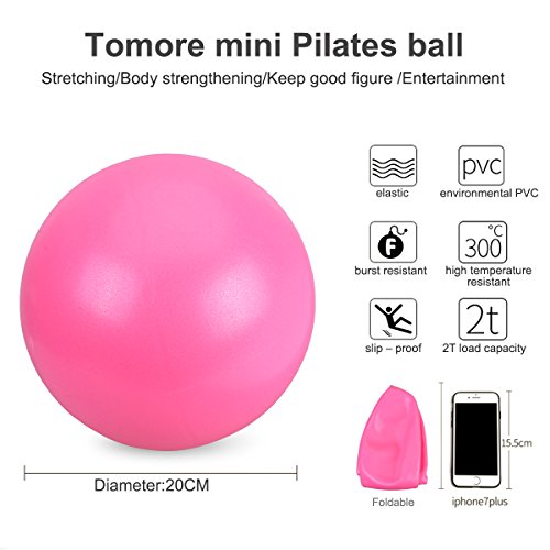 OZUAR Mini Exercise Ball Pilates Ball for Stability Balance Fitness Gym Workout Barre Yoga Core Strength Training Physical Therapy Physical Relaxing Massage with Straw 25cm Pink OZUAR Mini Exercise Ball Pilates Ball for Stability Balance Fitness Gym Workout Barre Yoga Core Strength Training Physical Therapy Physical Relaxing Massage with Straw 25cm Pink