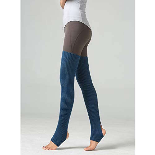 P Prettyia 1 Par de Calentadores de Pierna de Invierno Mujer sobre Rodilla para Ballet Yoga Ropa Latina Vestimenta Diaria - Azul, 75cm P Prettyia 1 Par de Calentadores de Pierna de Invierno Mujer sobre Rodilla para Ballet Yoga Ropa Latina Vestimenta Diaria - Azul, 75cm