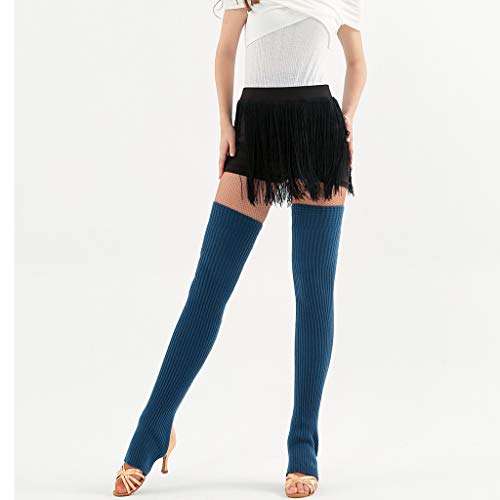 P Prettyia 1 Par de Calentadores de Pierna de Invierno Mujer sobre Rodilla para Ballet Yoga Ropa Latina Vestimenta Diaria - Azul, 75cm P Prettyia 1 Par de Calentadores de Pierna de Invierno Mujer sobre Rodilla para Ballet Yoga Ropa Latina Vestimenta Diaria - Azul, 75cm