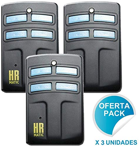 Pack 3 Unidades Mando duplicador HR Matic 2 Rolling Code, Compatible Erreka, Pujol, Mutancode, Mastercode, Faac, Clemsa, Forsa, Ditec, Telcoma, JCM, V2, Go, Sommer, Nice. Mirar compatibilidades MD7