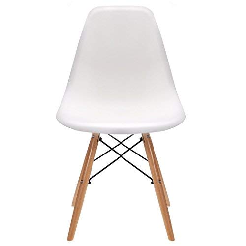 Pack 4/6 sillas, sillas de Comedor Silla de Oficina Silla de salón， Silla diseño nórdico Estilo (White（Blanco-6）)