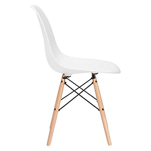 Pack 4/6 sillas, sillas de Comedor Silla de Oficina Silla de salón， Silla diseño nórdico Estilo (White（Blanco-6）)