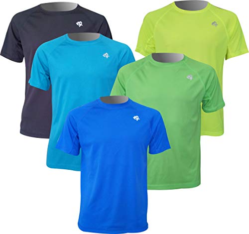 Pack 5 Unidades Camisetas Manga Corta Ekeko Offroad, Camisetas Poliester 100%. Multideportes. Running y Senderismo (M)