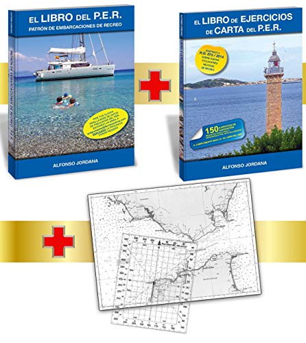 PACK 54 (El Libro del PER, El Libro de Ejercicios de carta del PER, Regla de Navegación y Carta del Estrecho de Gibraltar)