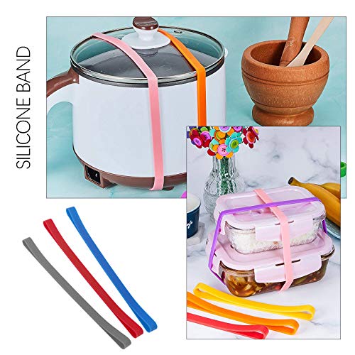 Pack de 10 bandas de caucho A5 de silicona para libro, con gel de sílice, bandas de goma, 200 mm, para almuerzo, para cocinar, enrollar y enrollar Pack de 10 bandas de caucho A5 de silicona para libro, con gel de sílice, bandas de goma, 200 mm, para almuerzo, para cocinar, enrollar y enrollar