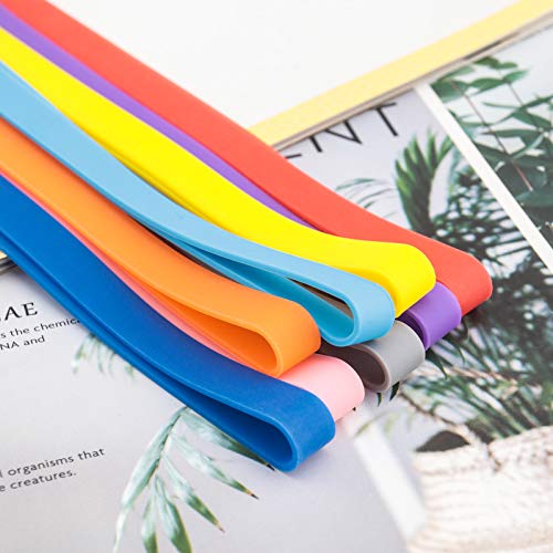 Pack de 10 bandas de caucho A5 de silicona para libro, con gel de sílice, bandas de goma, 200 mm, para almuerzo, para cocinar, enrollar y enrollar Pack de 10 bandas de caucho A5 de silicona para libro, con gel de sílice, bandas de goma, 200 mm, para almuerzo, para cocinar, enrollar y enrollar