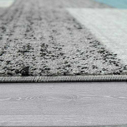 Paco Home Alfombra De Diseño A Cuadros Turquesa Gris, tamaño:160x220 cm Paco Home Alfombra De Diseño A Cuadros Turquesa Gris, tamaño:160x220 cm