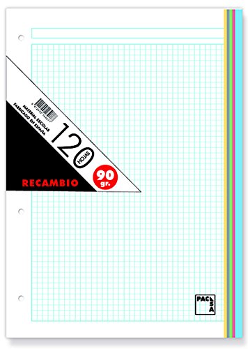 Pacsa 21180 - Recambio 90 g, A4, 120 hojas