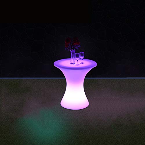 Paddia Silla Taburete de plástico LED Luminoso Muebles de Bar Creativo Exterior Colorido Taburete de Bar Colorido Cubo Luminoso Cubo de plástico Cuadrado Mesa y sillas de Bar Taburete de Bar Creativo