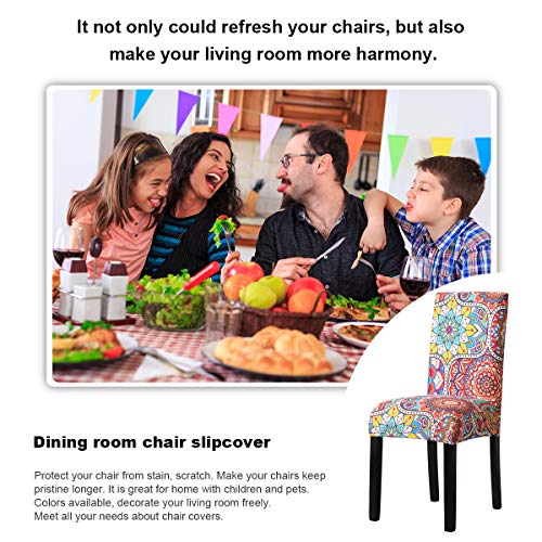 Padgene Fundas de Silla de Comedor Cubiertas Espesas Modernas Elásticas, Extraíbles, Lavables y Duradera, Sillas Altas Protectoras para Cocina, Comedor, Boda