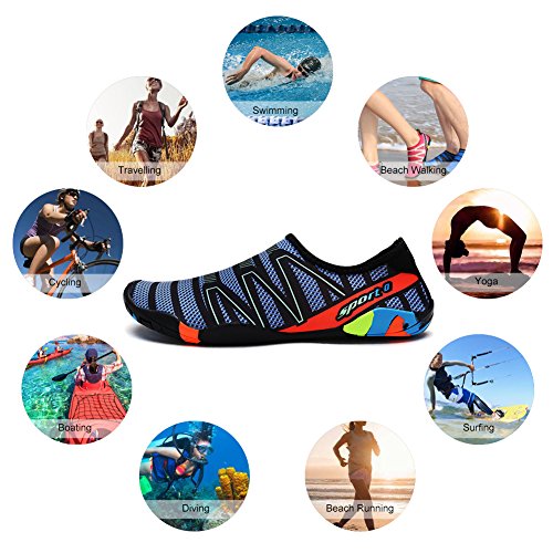 Padgene Zapatillas de Agua de Material Sintético Unisex Adulto Nuevos Zpatos de Ntación/Pies Atideslizantes Beach Zapatos/de Bceo Ocio Outdoor