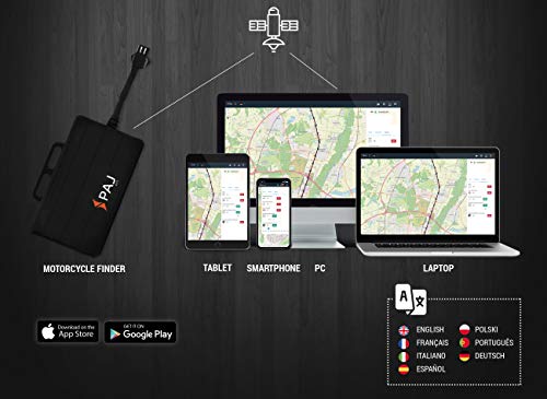 PAJ GPS Motorcycle Finder - conexión a baterías de 9-75V - Localizador antirrobo para Motos, quads y más (Localización con App) PAJ GPS Motorcycle Finder - conexión a baterías de 9-75V - Localizador antirrobo para Motos, quads y más (Localización con App)